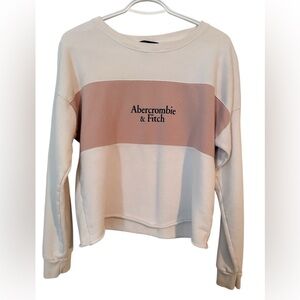 Abercrombie & Fitch Cream/Pink Sweatshirt